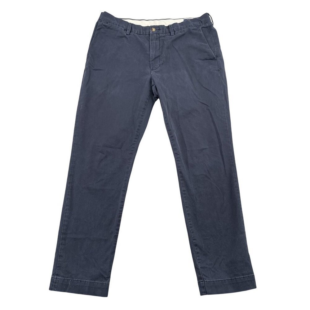 Polo Ralph Lauren Chino Pants Mens 34x30 Navy Stretch Slim Fit Trousers